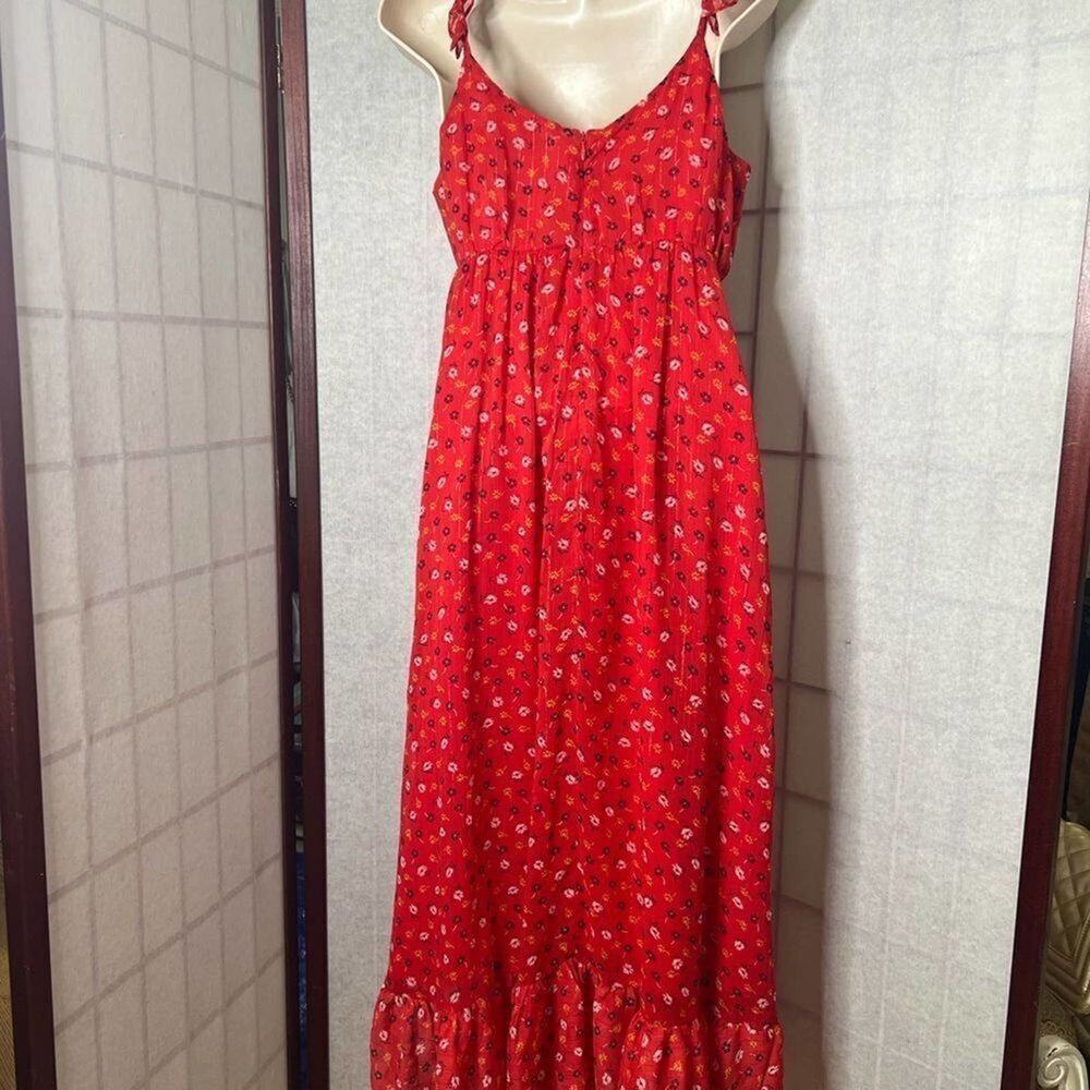 MADEWELL RUFFLE STRAPS TIERED DRESS SIZE 0‎ - Picture 5 of 11